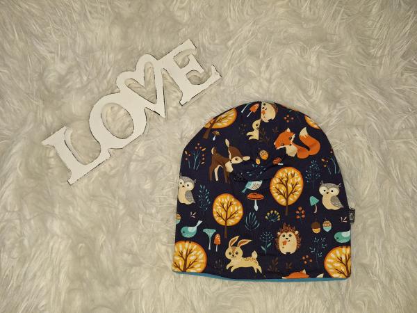 Beanie Kopfumfang 46-48cm "Waldtiere"